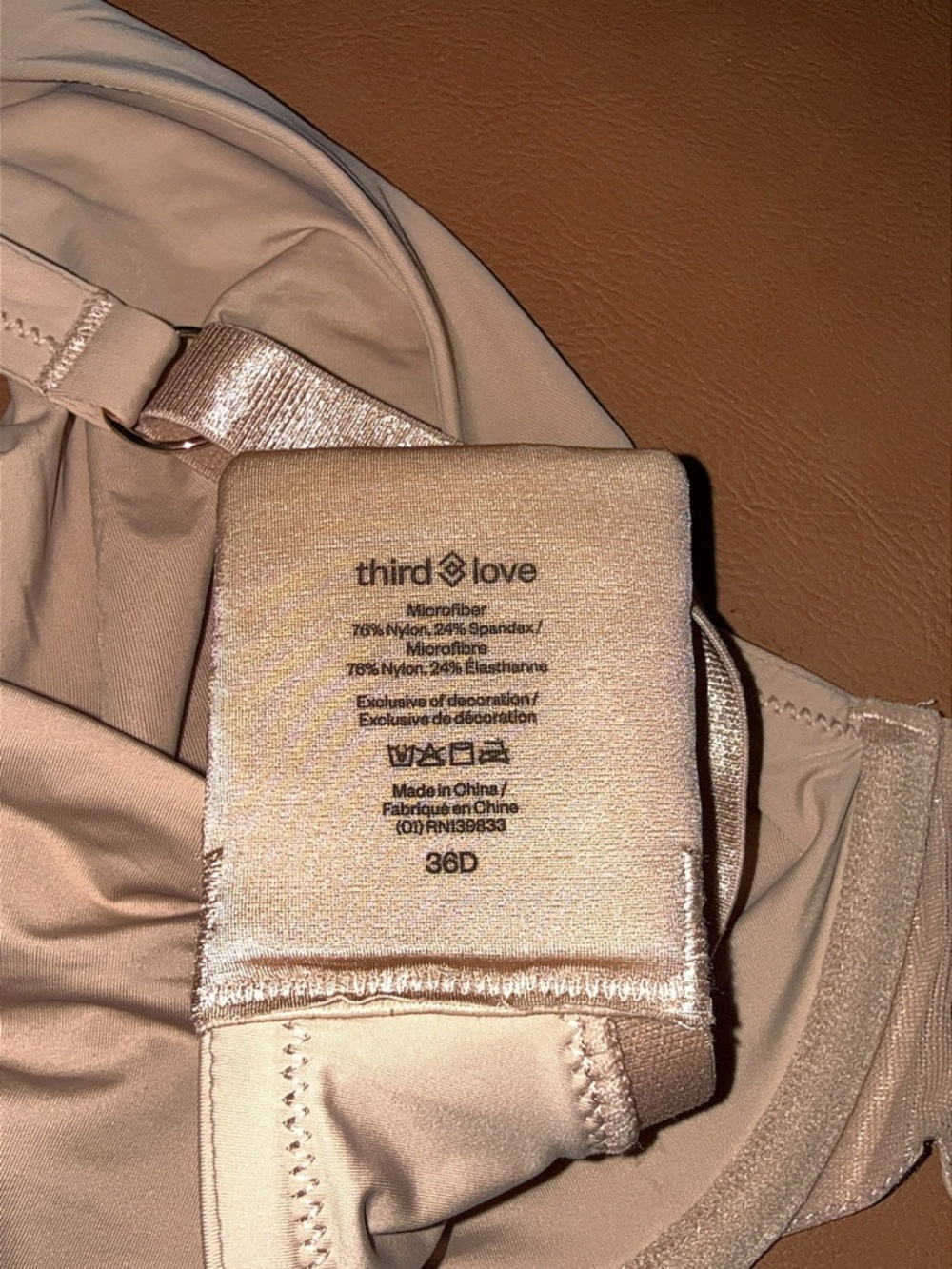 NWOT ThirdLove 24/7 Second Skin Unlined Bra Taupe Size 36D - Picture 14 of 14